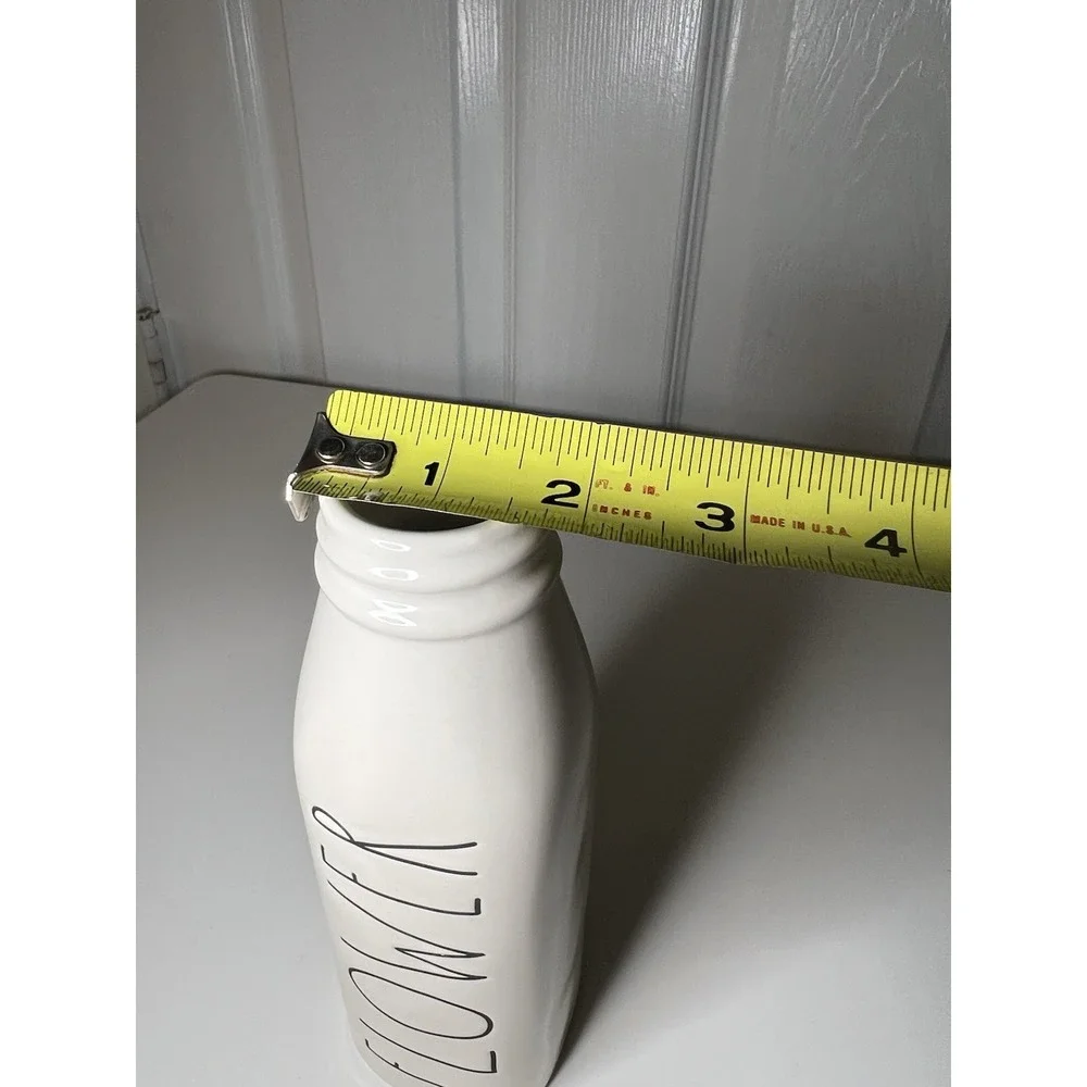 Rae Dunn  Milk Bottle Shaped Vase "Flowers" Artisan Collection By Magenta - Picture 6 of 6